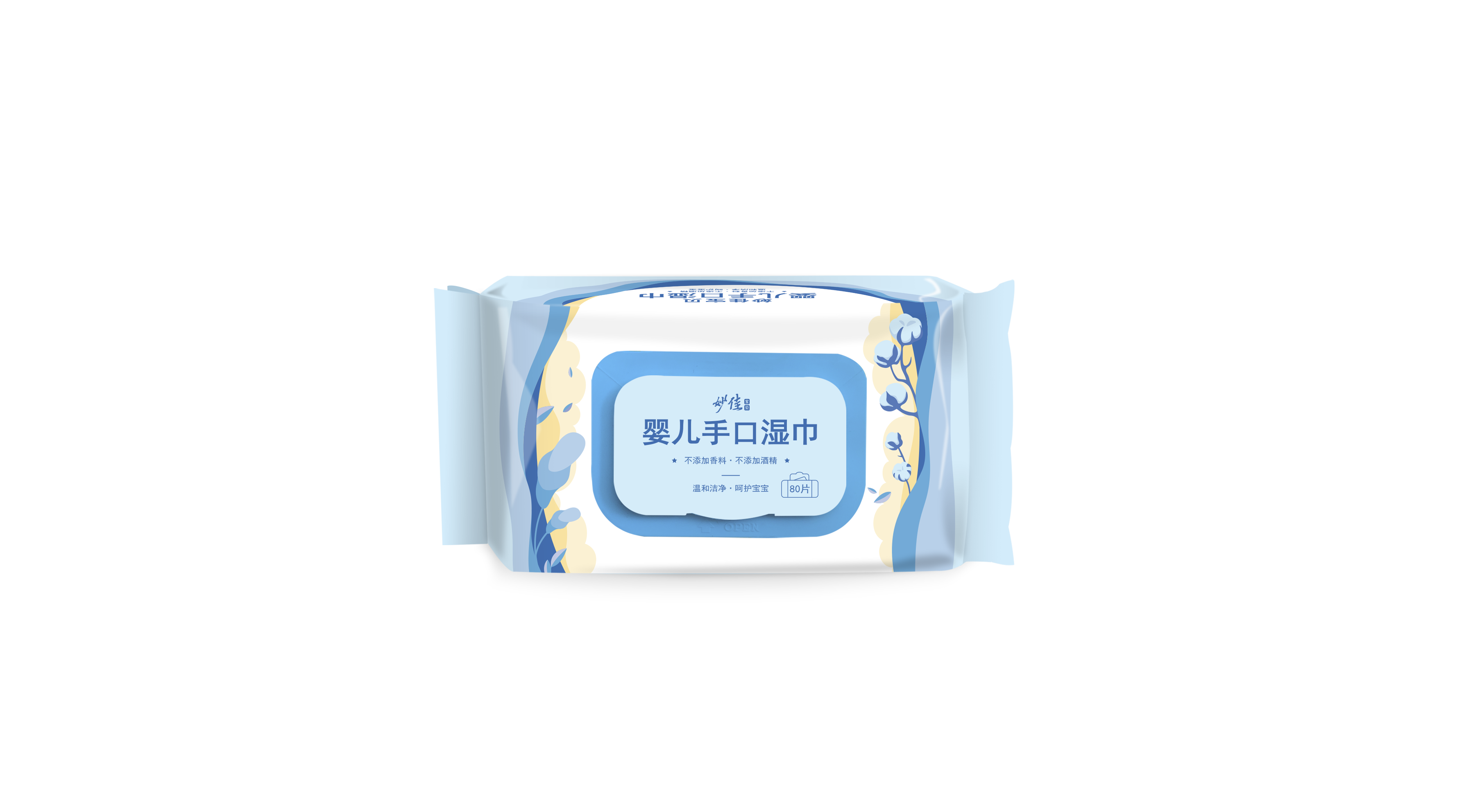 Miàojiā Bǎobèi Baby Hand and Mouth Wet Wipes (With Lid 80sheets)