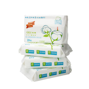 Kiss Cotton Baby Pure Cotton Skin-Friendly Wet Wipes (With Lid 25sheets*4)